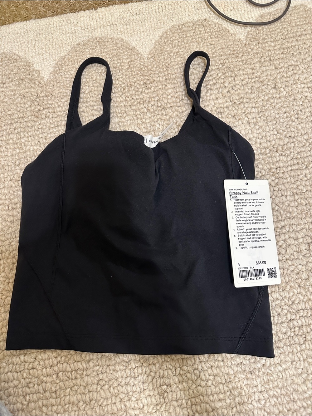 lululemon athletica Black Tank Top